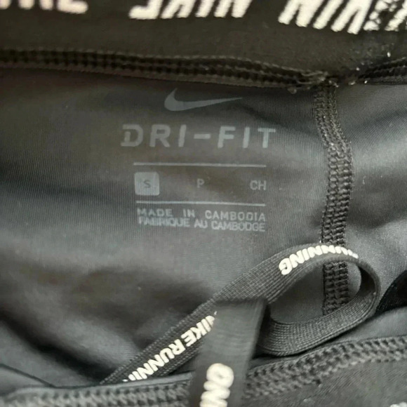 Nike Running Tights Leggings Women Black Size Small Athletic Workout - Picture 8 of 11